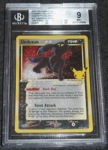 Pokémon Celebrations Umbreon Star 2021 lámina de confeti #17 BGS 9 (mejor que PSA) - Imagen 1 de 2