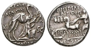 GENS AEMILIA. Denario. (Ar. 3,96g/17mm). 58 a.C. Roma. (FFC 123; Crawford 422/1 - Picture 1 of 1