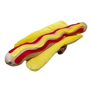 Peluche Hot Dog Novità Divertente Costume Cappello Festa con Senape e Ketchup Halloween - Foto 1 di 5