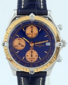 Breitling Chronomat C13047, blaues Zifferblatt, Chronograph , 39mm, Stahl/Gold - Bild 1 von 9