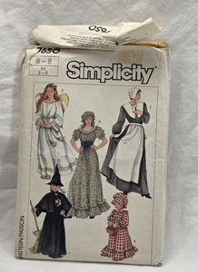 Simplicity Cut Pattern #7650 VINTAGE Costume Witch Angel Pilgrim Red Riding Hood - Picture 1 of 3