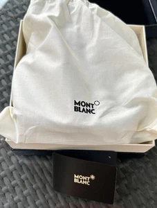 Montblanc Hombres Herradura Hebilla Cinturón Reversible 35mm Negro Italia Nuevo en Caja - Imagen 1 de 7