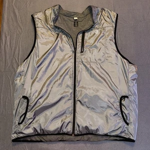 Wrangler ATG Vest Mens 2XL Gray Full Zip Lightweight Reflective Outdoor Pockets - Picture 1 of 10