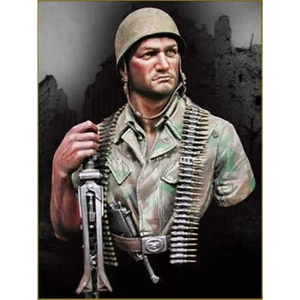 1/10 BUST Resin Model Kit German Soldier Machine Gunner WW2 Unpainted - Picture 1 of 1