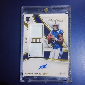 2023 Panini Immaculate Rookie Patch Auto Anthony Richardson /99 MEM RC Colts - Picture 1 of 2