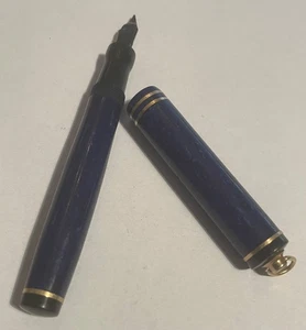 PLUMA ESTILOGRÁFICA VINTAGE WAHL EVERSHARP AZUL JASPEADO ANILLO SUPERIOR 14k Nueva en Caja - Imagen 1 de 12