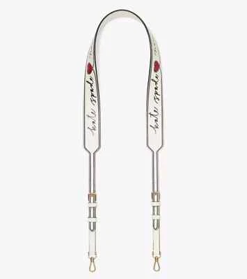 Bolso Bandolera Kate Spade Script Logo Cuero Blanco Marfil Correa KF319 $129 F Foto 1 de 4