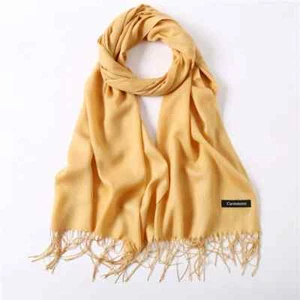 Women Scarf Wraps Fashion Warm Solid Hijab Cashmere Stole Foulard Spring - Picture 1 of 20