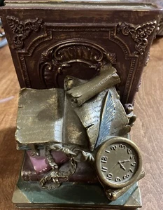 Vintage Alice In Wonderland Style Bookends Ornate Decorative Heavy Book End - Picture 1 of 6