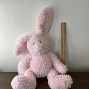 Beverly Hills Teddy Bear Co Suave Rosa Conejo de Pascua Conejo Peluche Rizado - Imagen 1 de 11