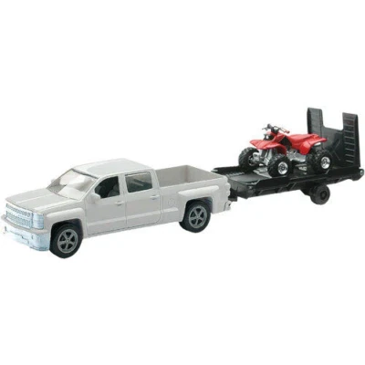 NEW RAY CHEVROLET SILVERADO PICK UP 1:43 SCALE with ATV Bike - Image 1 of 4