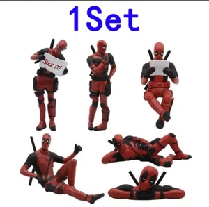 Deadpool & Wolverine 3 Movie Action Figure Toy Gift Car Ornaments 6pcs Set - Picture 1 of 8