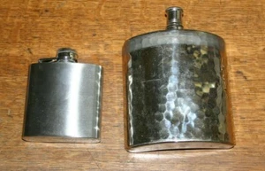 VINTAGE AHS MARTELLATO LATTA METAL 15 oz FLASK HIP ZONA OCCUPATA USA GERMANIA OVEST SECONDA GUERRA MONDIALE PAPÀ - Foto 1 di 9
