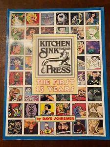 Kitchen Sink Press The First 25 Years Dave Schreiner Big Comic Survey - New NICE - Foto 1 di 19