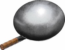 JADE TEMPLE Wok, Padella in Ferro, Grigio, Ferro, Grau, Diametro 30 cm (M6E)