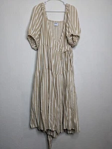Old Navy Womens Peasant Maxi Dress Plus Size 3x Wrap Boho Tiered Tie Waist - Picture 1 of 6