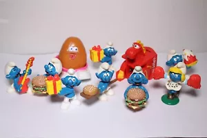 McDonalds McDino Changeables toy + x8 smurfs + Mcnugget - Picture 1 of 14