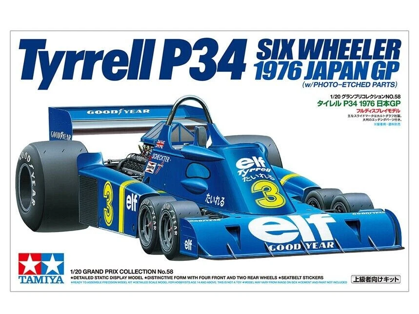 TAMIYA 1 20 KIT AUTO F1 TYRRELL P34 SIX WHEELER JAPAN GP 1976 ART 20058