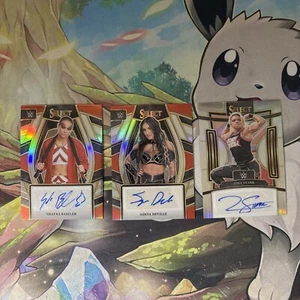Lote de tarjetas automáticas colectivas Panini WWE Select Prizm Pure Fusion 2024 DeVille Stark - Imagen 1 de 8