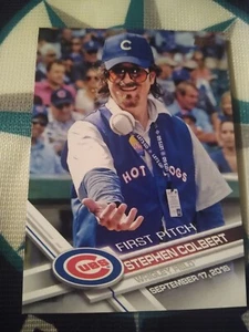 Tarjeta de béisbol Stephen Colbert Topps 2016 First Pitch #fp-22 Chicago Cubs Daily - Imagen 1 de 2