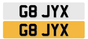 "G8 JYX"" PERSONALISIERT PRIVAT 5 Ziffern NUMMERNSCHILD REG Ideal 4 NAMEN JY JAY REG" - Bild 1 von 4