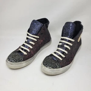 Saint Laurent Herren Schwarz Einfarbig Glitzer Sneaker Schuhe Größe EU 42 8,5 US a1 - Bild 1 von 6
