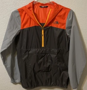 The North Face Fanorack Boys X-Large Gray/Orange Pullover Zip Jacket Hoodie NWOT - Picture 1 of 16