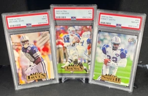 1995 Fleer Ultra Dallas Cowboys Aikman, Irvin, & Emmitt Smith PSA Collection - Picture 1 of 10