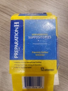 (Set of 3 ) No Box Preparation H Hemorrhoid Suppositories 3×12 Count Exp 04/26 - Picture 1 of 5
