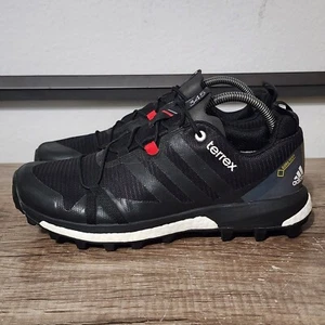 Adidas Terrex Agravic GTX Gore-Tex 345 Men’s Trail Running Shoes Size 8.5 Black - Picture 1 of 9