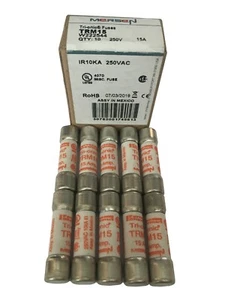 FERRAZ SHAWMUT MERSEN TRM15 15A 250V Tri-onic Fuse JPSF718 Pack of 1/5/10 - Picture 1 of 5