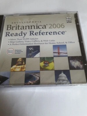 ENCYCLOPEDIA BRITANNICA 2006 READY REFERENCE CD ROM NEW SEALED 25000 ARTICLES - Image 1 of 2