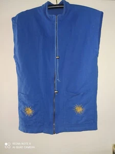 Weste Sonnenmuster bestickt Unisex Retro Vintage Gr. 40 - Bild 1 von 4