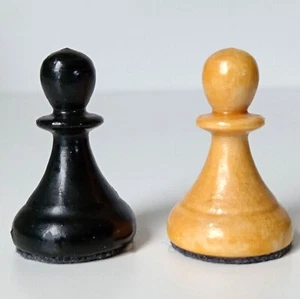 🟢 Ersatz Bauernfiguren für 50er Jahre Vintage UdSSR Schach Holz Sowjetisch Staunton - Bild 1 von 24