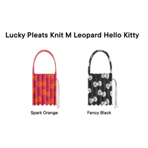 Hello Kitty x Joseph&Stacey Glitter Lucky Pleats Knit Shoulder Bag M Leopard Edi - Picture 1 of 9