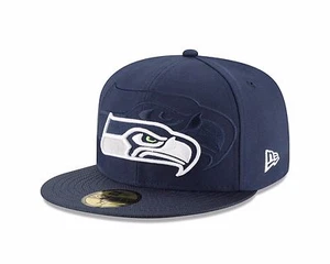 SEATTLE SEAHAWKS  NEW ERA BLUE  SIDELINE OFFICIAL 59FIFTY FITTED HAT - Picture 1 of 7