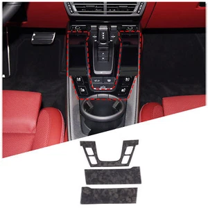 Forged Real Carbon Fiber Center Console Trim Panel For Porsche 911 2019-2024 B - Foto 1 di 8