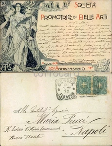 GENOVA CITTA'-SOCIETA' PROMOTRICE DI BELLE ARTI 1900-LIBERTY ART NOUVEAU-D15-135 - Picture 1 of 1