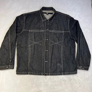 Giacca piumino Marithe Francois Girbaud denim con bottoni XXXL nero da lavoro - Foto 1 di 9