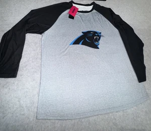 FOCO NFL Team Apparel Carolina Panthers logo long sleeve Raglan T-shirt XL NWT - Picture 1 of 20