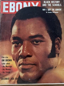 Jim Brown Film Star Ebony Magazine - December 1968 No Mailing Label - Picture 1 of 9