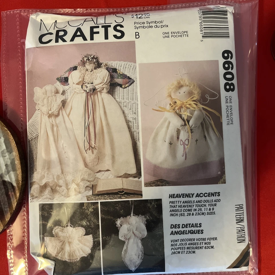 McCall Crafts Sewing Pattern 6608 Heavenly Accents Angel Dolls