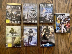 Call of Duty Box Lot - 7 PC Games - COD2 / COD MW - United Offensive - CLEAN - Picture 1 of 5