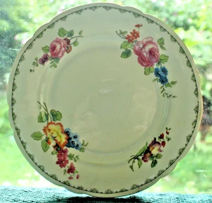 Shelley Teller blau rosa gelb geblümt - Bild 1 von 1