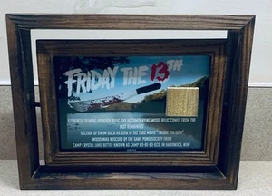 Friday The 13th Original Swim Dock Wood Relic with Frame and COA - Picture 1 of 4