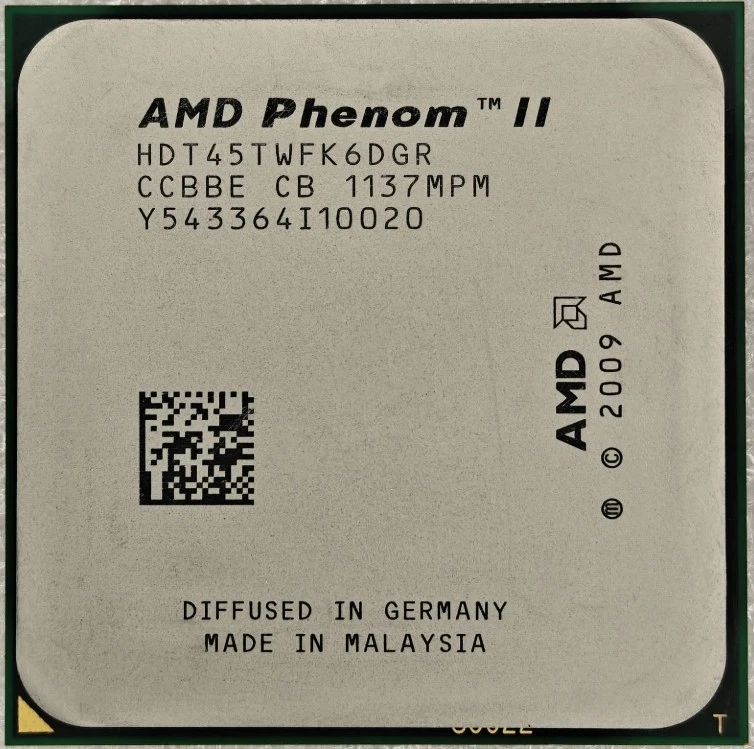 AMD Phenom II X6 1045T Socket AM3 CPU Processor 2.7GHz Six-Core Desktop - Image 1 of 2