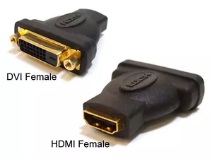 HDMI Female To DVI D Female Single Link Adapter Connector PC LAPTOP VIDEO - Picture 1 of 1