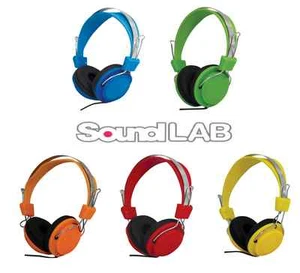 SoundLAB Colour Fashion Stylish Multi Purpose Stereo Ear Cup Headphones - Picture 1 of 6