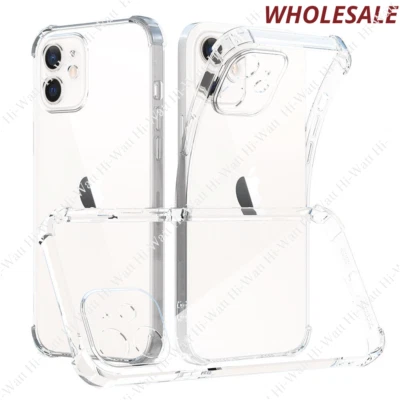 Funda transparente a prueba de golpes para iPhone 14 13 12 11 Pro Max XR X XS 8 7 al por mayor Foto 1 de 4