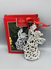 Lenox Sparkle & Scroll Clear 5” Santa Ornament Christmas Tree Decor